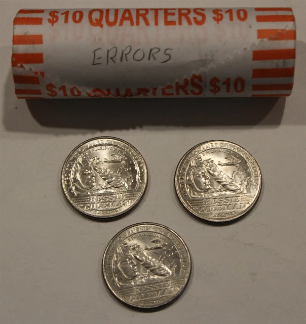 2024 BESSIE COLEMAN AU Roll 40 Quarters all errors chips and die breaks
