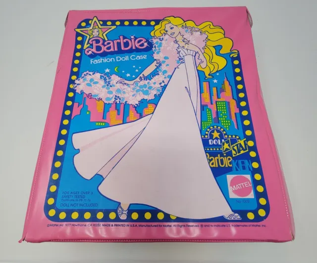 Vintage 1977 Barbie Fashion Doll Pink Case #1002 By Mattel