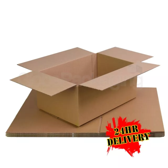 500 NEW DEEP Max Size Royal Mail Small Parcel Postal Boxes 350x250x160mm - 24HRS