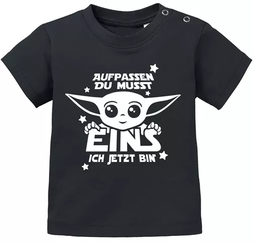 Baby T-Shirt Yoda Parodie erster oder zweiter Geburtstag lustiger Spruch