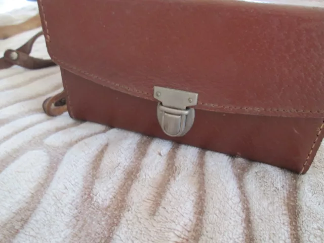 Antike Ledertasche alt m. Trageriemen