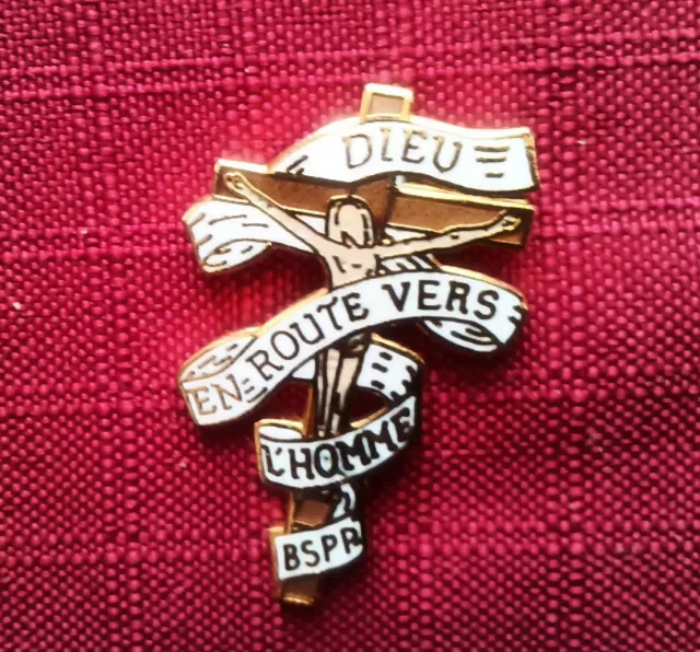 Pins Religion ( La croix De Jésus ) Doré,Dieu en route vers l'homme Rare