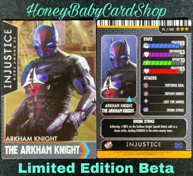 Injustice Arcade Limited Ed. Beta Card 91 Arkham Knight TAK Power Rare OOP