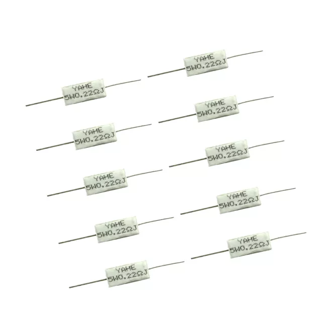 10Pc Wirewound Cement Resistor Ceramic Power Resistors 5W