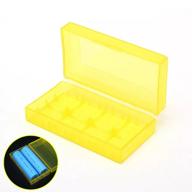 Caja de almacenamiento estuche de plástico duro de viaje baterías multicolores conservación