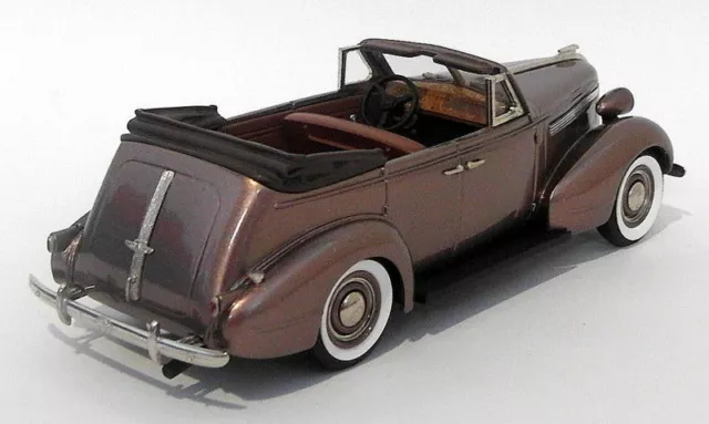 Brooklin 1/43 Scale PC02 - 1937 Pontiac Deluxe 6 4Dr Convertible Sedan - Brown 3