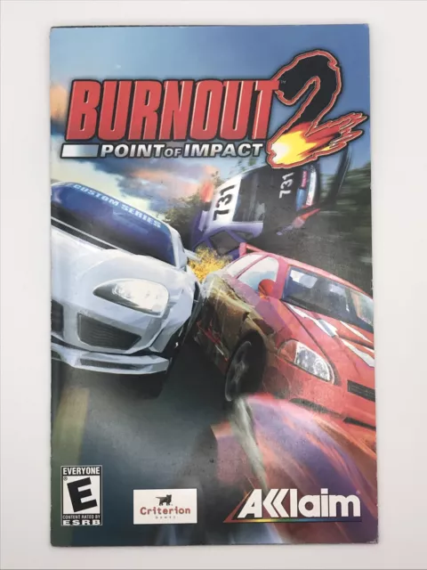 Burnout 2: Point of Impact manual only (Sony PlayStation 2, ps2) ~ Instructions 