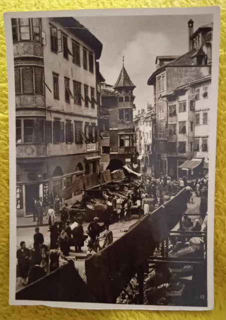 Cartolina Bolzano Piazza Erbe Animata Viaggiata