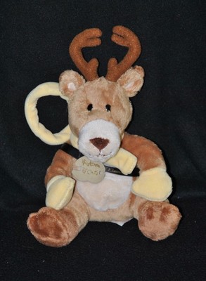 Elan Peluche doudou élan cerf avec plaid couverture Atmosphera Casa 