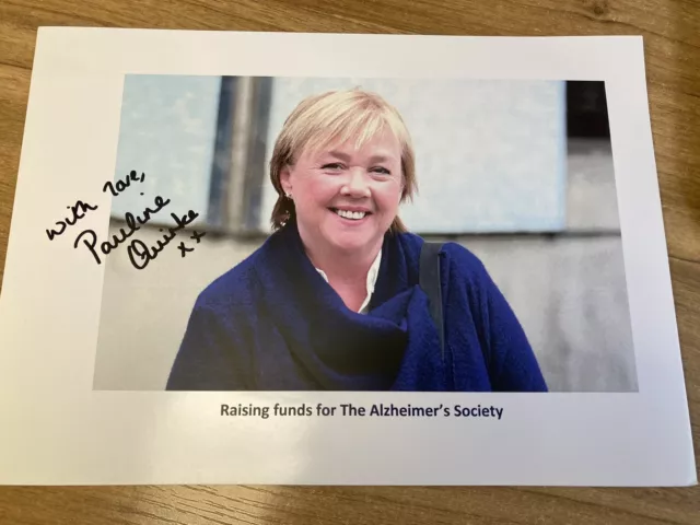 PAULINE QUIRKE HAND SIGNED AUTOGRAPH A4 SIZE Birds of a Feather Broadchurch