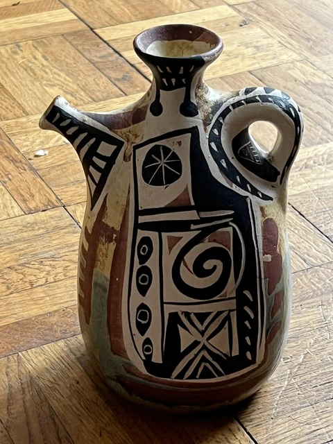 Picasso-Stil Mitte/Ende des 20. Jahrhunderts skulpturales Ölglas - modernistische Dekoration