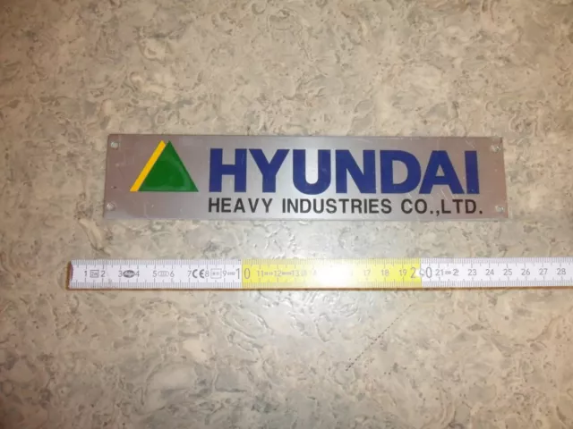 Hyundai Werbeschild Industrie Metall Selten