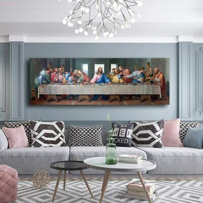 The Last Supper Da Vinci Famous Painting Canvas Print Copy Modern No Framed