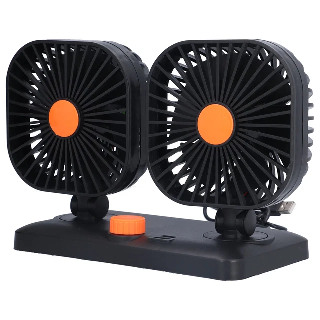 Ventilateur De Refroidissement De Voiture à Deux Têtes USB Universel Réglable