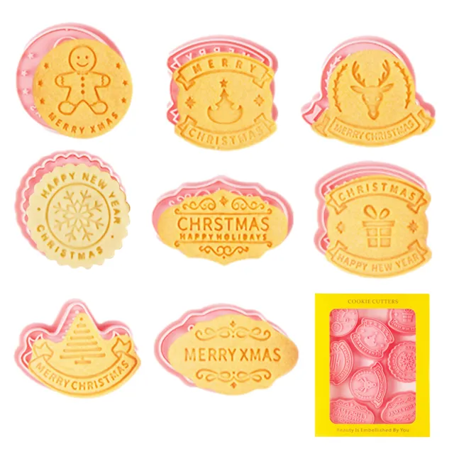 Christmas Cookie Stamp 3D Christmas Cookie Cutters And Stamps