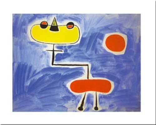 Figur Vor Roter Sonne by Joan Miro 9.5x12 Art Print Poster