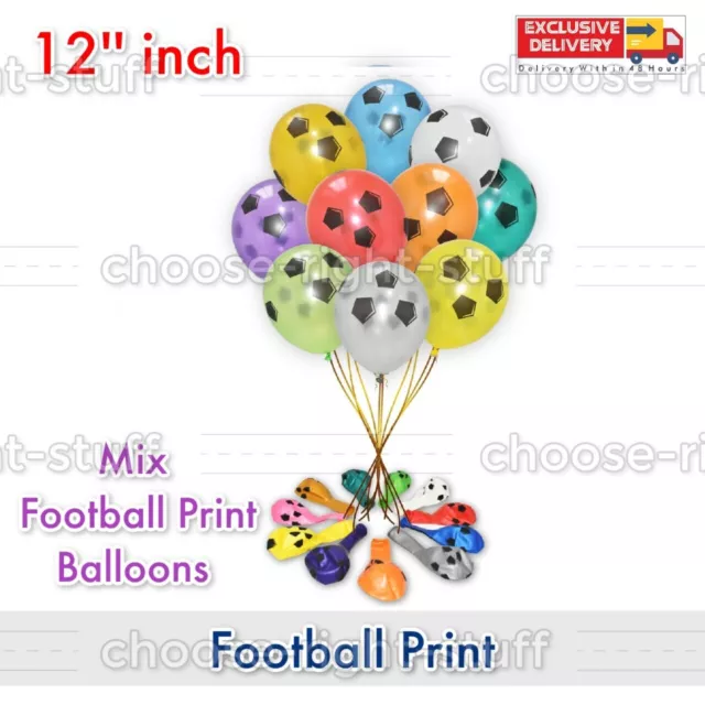 50 Piezas Globos Fútbol Estampado 30cm-30.5cm Baloon Varios Colores Al por Mayor