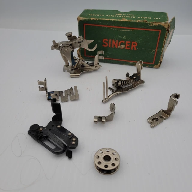VINTAGE SINGER SEWING Machine Attachments, in Box, 160809 24.99
