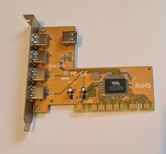 Q-TEC usb 2.0 pci card 5 port 13068 4+1 expansion Card 5 Port USB 2.0 PCI