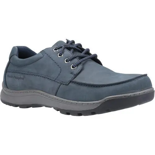 Hush Puppies Tucker Mens Navy Leather Lace Up Casual Shoes Size 6-12