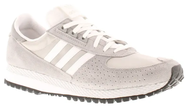 Adidas Originals Herren Turnschuhe City Marathon PT Leder Schnürer Grau UK Größe