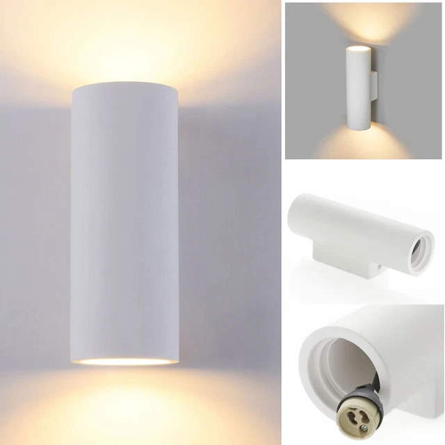 LAMPADA A MURO PARETE APPLIQUE FITTING PER FARETTO GU10 MONTAGGIO Esterno Bianco 73671697 - Foto 2