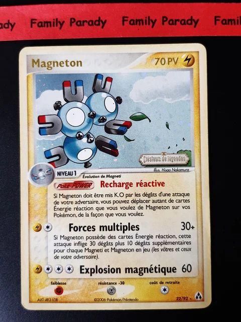 70pv 22/92 Pokemon Card Ex Legend Creators REVERSE MAGNET FR OCC 303