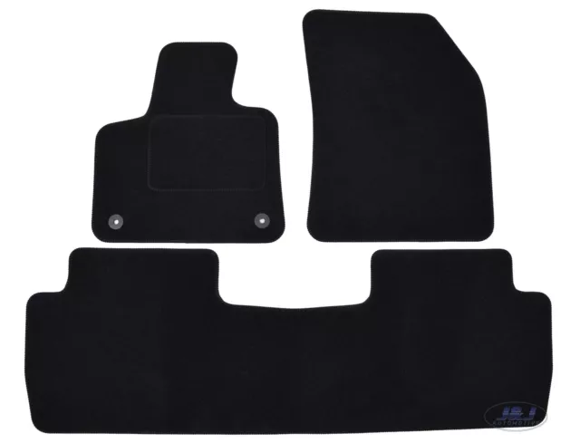 TAPIS DE SOL NOIR VELOURS SUR MESURE pour PEUGEOT 5008 depuis 2017 3 pcs