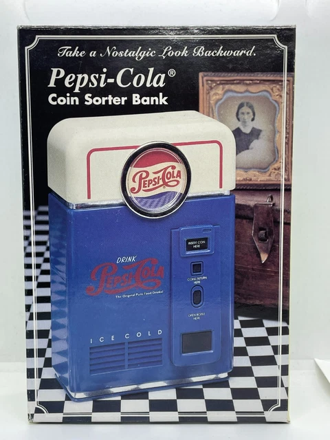 Pepsi-Cola Coin Sorter & Bank Nostalgic Look Mini Vending Machine #2052