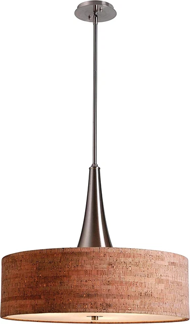 93013BS Bulletin 3-Light Pendant, Brushed Steel