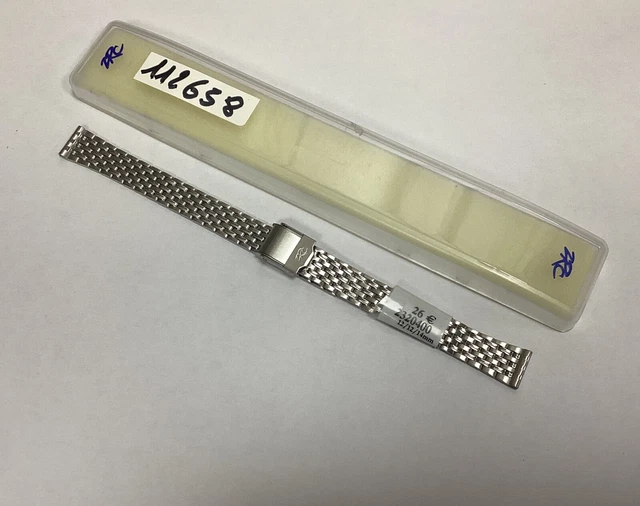 Bracelet De Montre ZRC Vintage - Acier Inoxydable, Boucle Déployante 18 Mm, Unisexe, Fabriqué En France