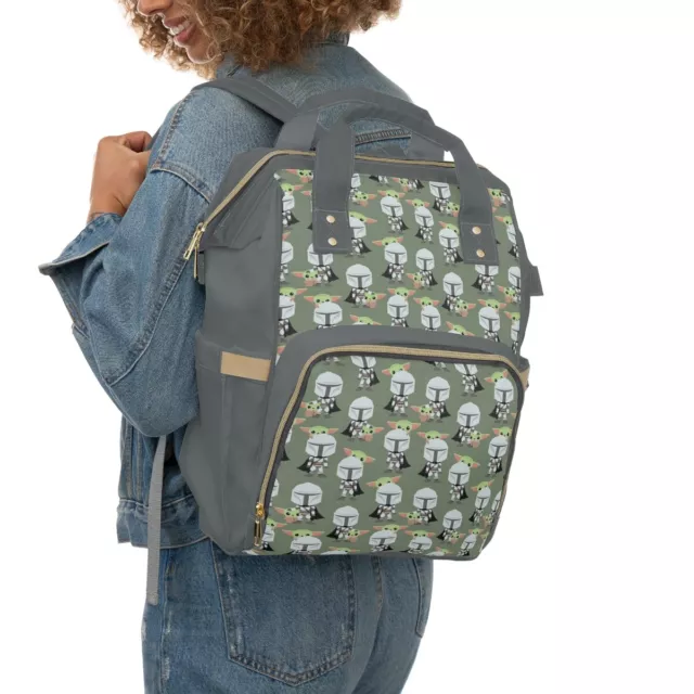 The Mandalorian & Grogu Diaper Backpack, Star Wars Baby Yoda Diaper Bag