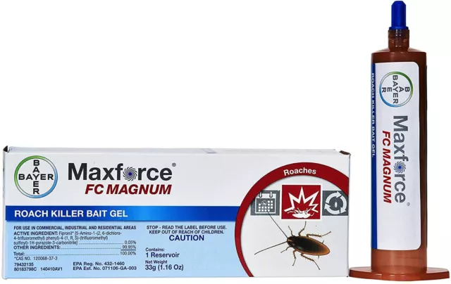 8 Maxforce FC Magnum Cockroach German Roach Pest Control Gel Bait 33 g per tube