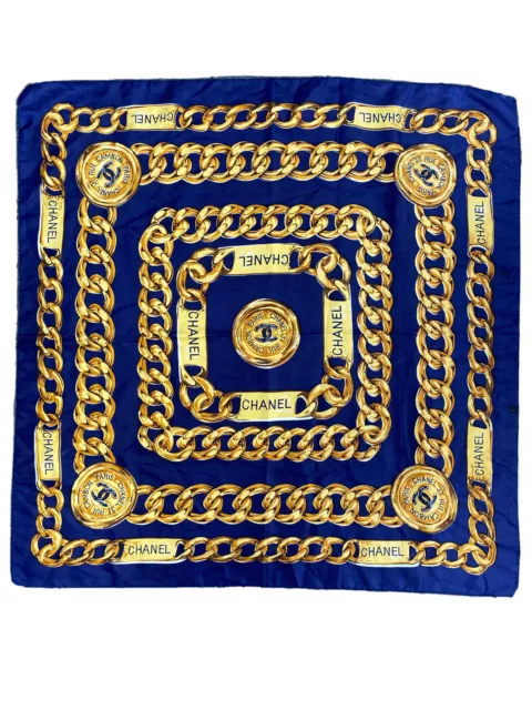 Chanel Paris Foulard Donna Woman Scarf Vintage Jhf2615