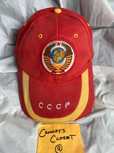 Vintage Russia Russian Soviet CCCP Baseball Adjustable Sports Hat Cap