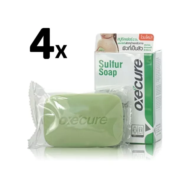 4 x savon au soufre Oxe’Cure corps 30 g traitement propre de l’acné visage...