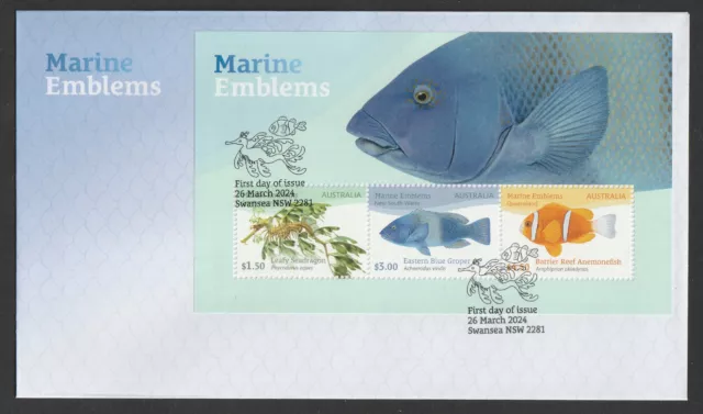 Australia 2024 : Marine Emblems - First Day Cover with Minisheet. Mint Condition