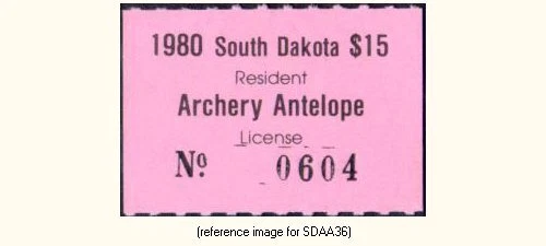 +SALE+ South Dakota Archery Antelope 1980 $15.00