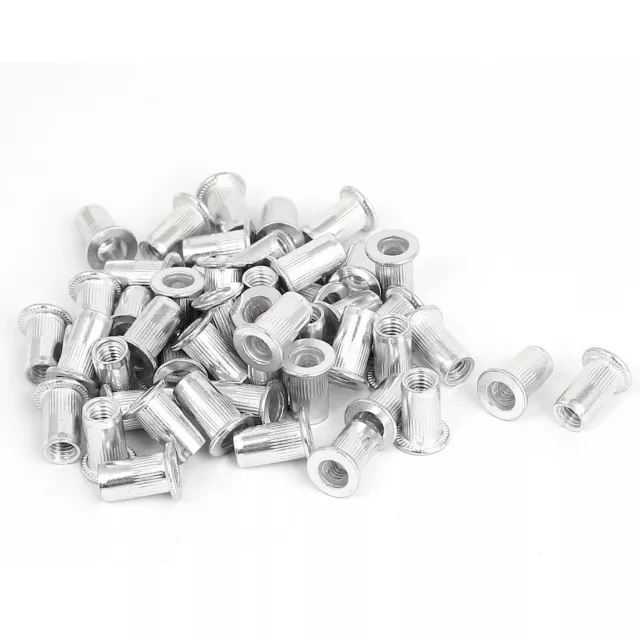 50 PCS M5x13mm Tête fraisée en aluminium écrous rivets aveugles Nutserts