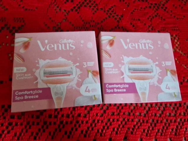 2 cartuchos de hoja de afeitar Gillette Venus Spa Breeze de 3 hojas de recarga para mujer