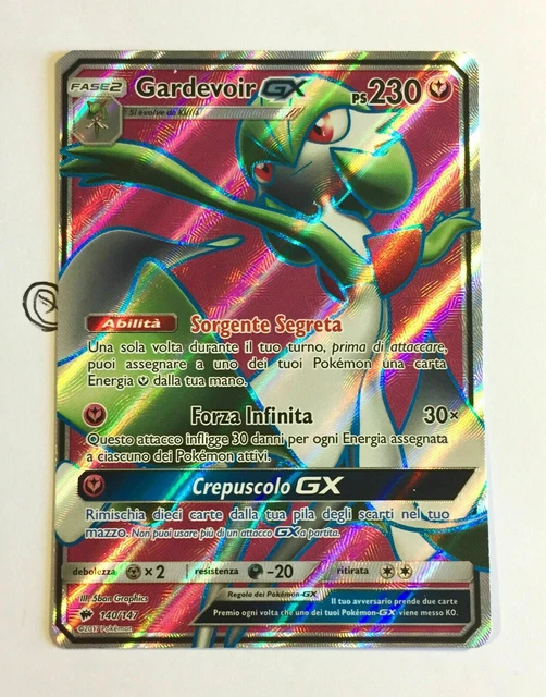 Pokemon Gardevoir GX 140/147 Full Art Hyper Rara Holo Ita Mint