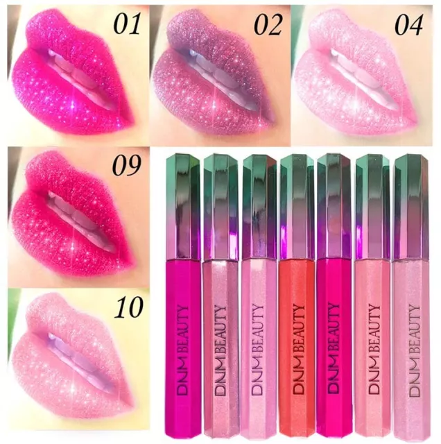 Long Lasting Gloss Makeup Lipstick Metallic Lipstick Liquid Glitter Shiny Lip