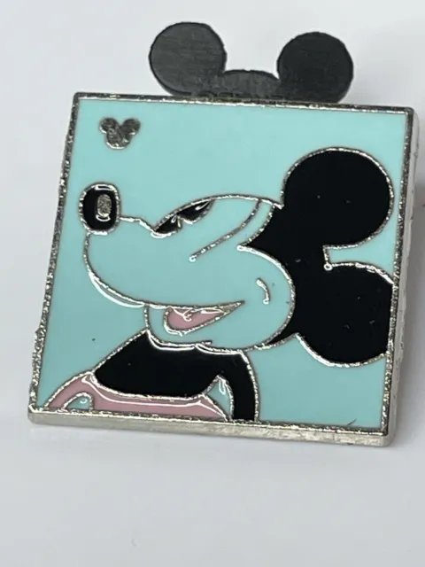 Disney Neon Mickey Square Retro Art Teal HM WDW Parks Pin Trading