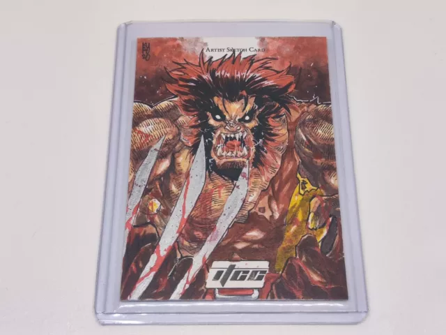 2019 ITCC Trading Card Sketch 1/1 Marvel X-Men WOLVERINE SAVAGE by Kurobhie