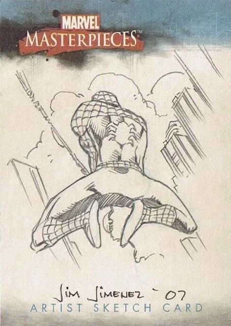 Marvel Masterpieces 2007 Spider-man by Jim Jimenez sketchagraph sketch card
