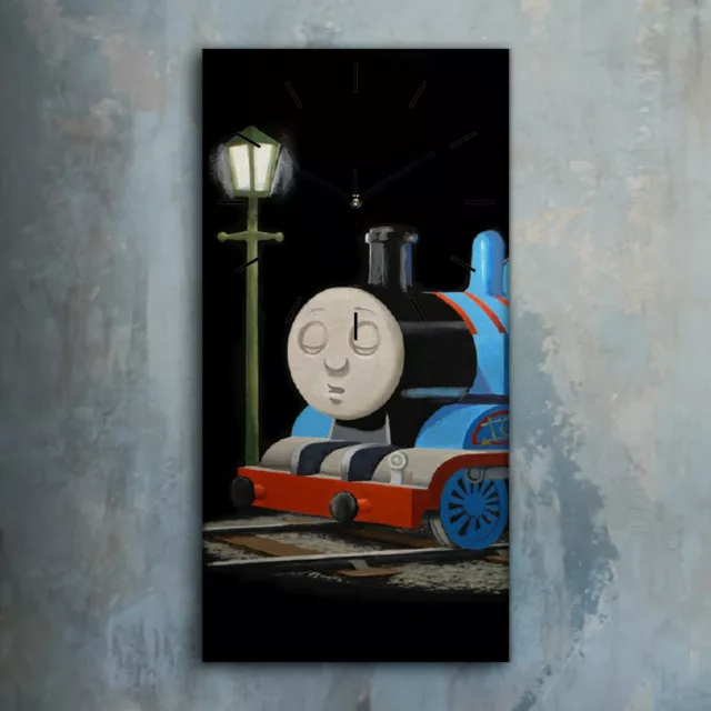 Horloge murale sur toile 30x60 Thomas le tank engine Banksy Image Art Décor