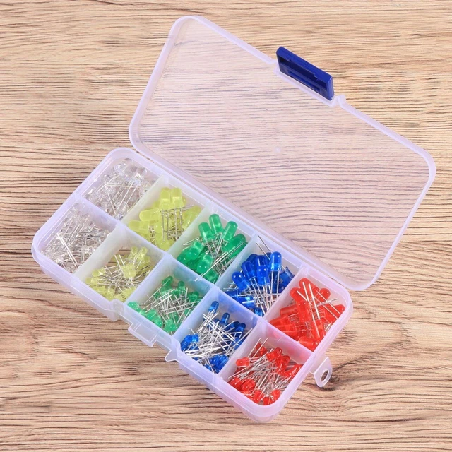 Kit 200 LED 5mm Multicolore - Bianco, Rosso, Blu, Verde, Giallo - Per Progetti Fai Da Te, Decorazioni E Circuiti - Foto 8