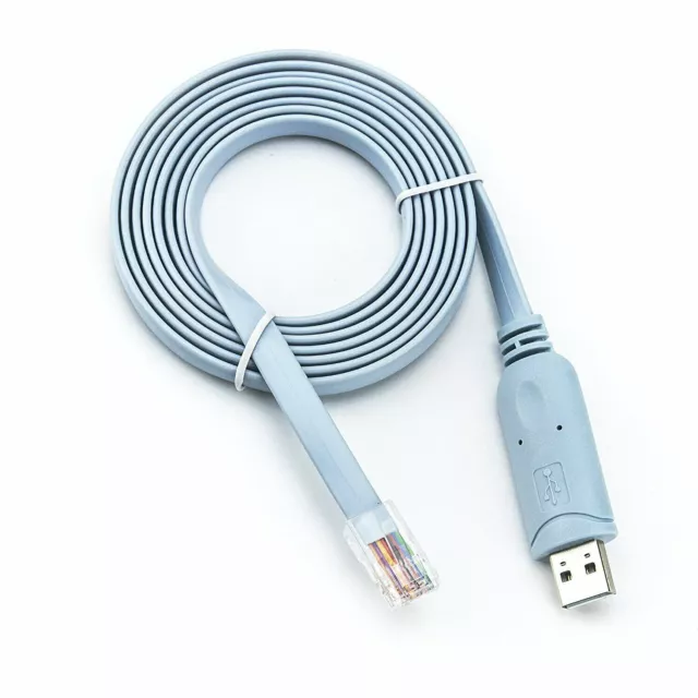 Câble adaptateur console 1.5M USB à RJ45 CAT5 pour routeurs Cisco CH340 3