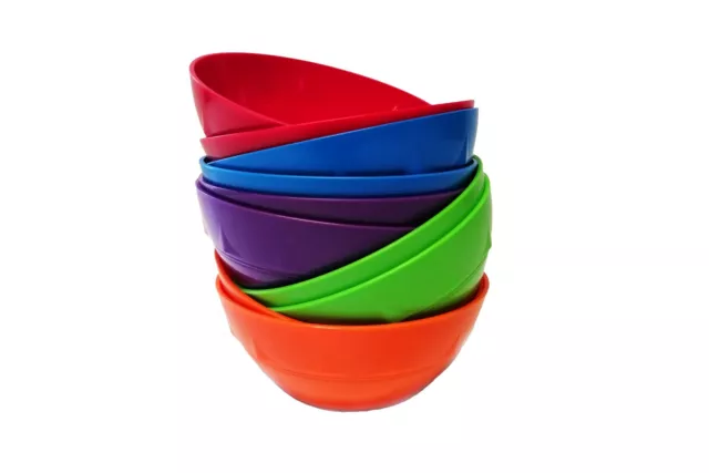 Harfield Rainbow Pack of 10 Small Snack Dessert Bowls Reusable BPA Free Plastic