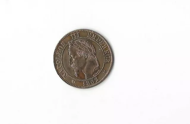 Napoléon III Deux centimes 1862 K Bordeaux tête laurée